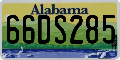 AL license plate 66DS285