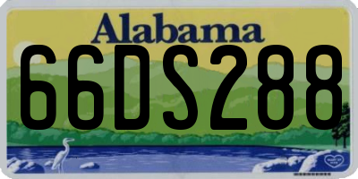 AL license plate 66DS288