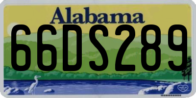 AL license plate 66DS289