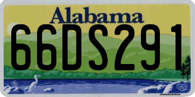 AL license plate 66DS291
