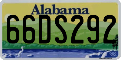 AL license plate 66DS292
