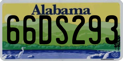 AL license plate 66DS293
