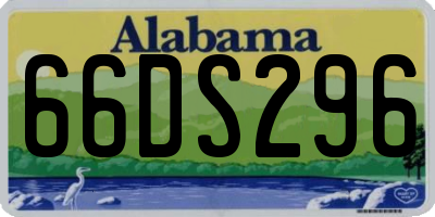AL license plate 66DS296