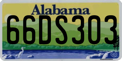 AL license plate 66DS303