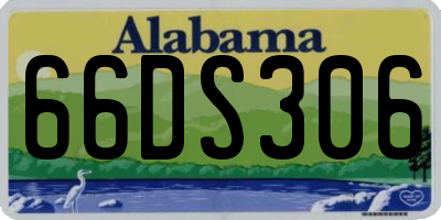 AL license plate 66DS306