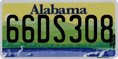 AL license plate 66DS308