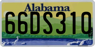 AL license plate 66DS310