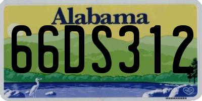 AL license plate 66DS312
