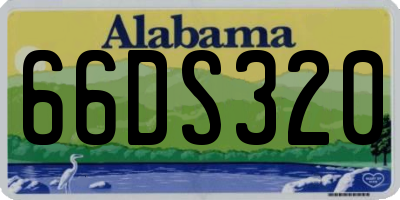 AL license plate 66DS320
