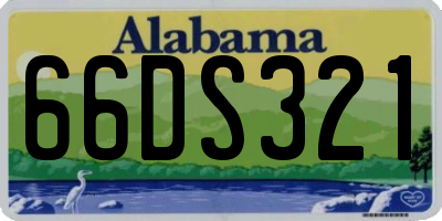 AL license plate 66DS321