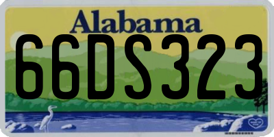 AL license plate 66DS323