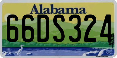 AL license plate 66DS324