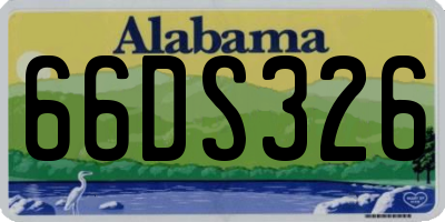 AL license plate 66DS326