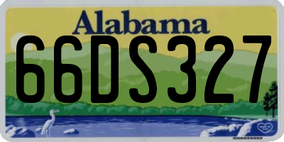 AL license plate 66DS327