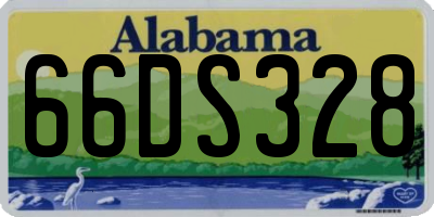 AL license plate 66DS328