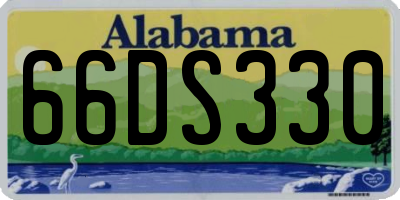 AL license plate 66DS330
