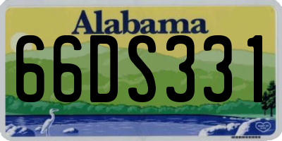 AL license plate 66DS331
