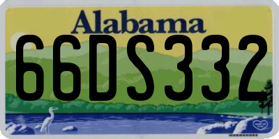 AL license plate 66DS332