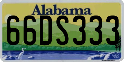 AL license plate 66DS333