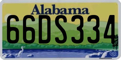 AL license plate 66DS334