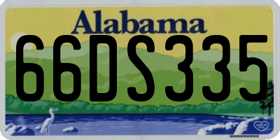 AL license plate 66DS335