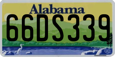 AL license plate 66DS339