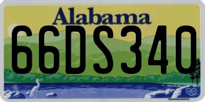 AL license plate 66DS340