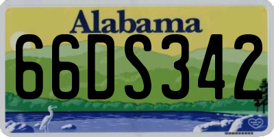 AL license plate 66DS342