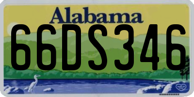 AL license plate 66DS346