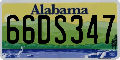AL license plate 66DS347