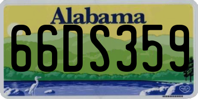 AL license plate 66DS359
