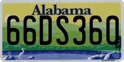 AL license plate 66DS360
