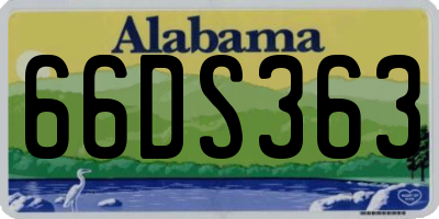 AL license plate 66DS363