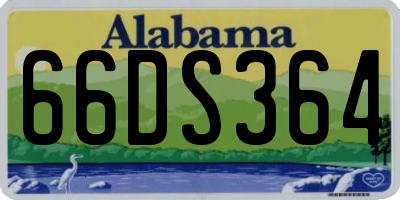 AL license plate 66DS364