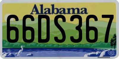 AL license plate 66DS367