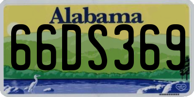 AL license plate 66DS369