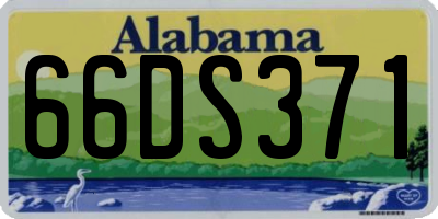 AL license plate 66DS371