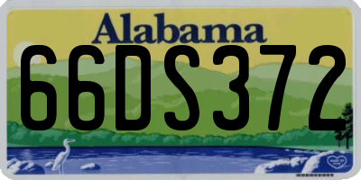 AL license plate 66DS372