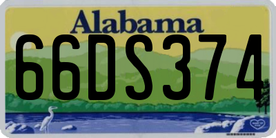 AL license plate 66DS374