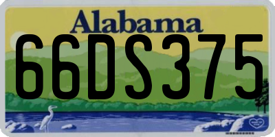 AL license plate 66DS375