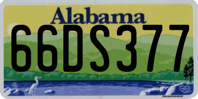 AL license plate 66DS377