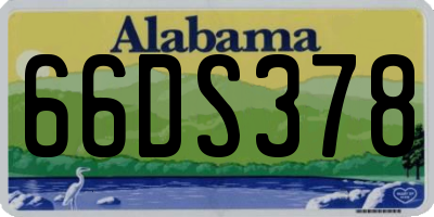 AL license plate 66DS378
