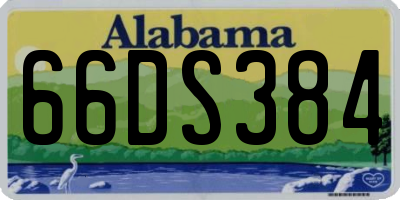 AL license plate 66DS384