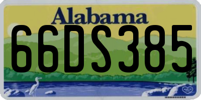 AL license plate 66DS385