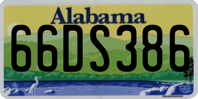 AL license plate 66DS386