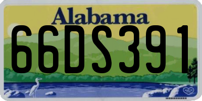 AL license plate 66DS391