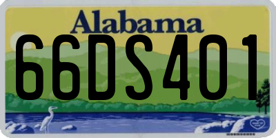 AL license plate 66DS401