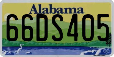 AL license plate 66DS405