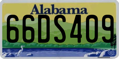 AL license plate 66DS409