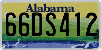 AL license plate 66DS412